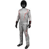 K1 GT2 Adult Nomex Fire Suit- Gray, Red - Size 2XL