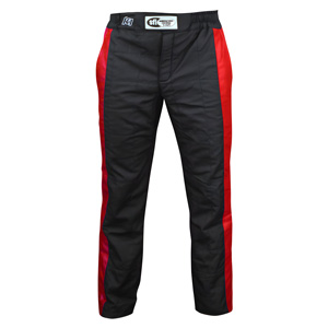 K1 Sportsman Adult Nomex Fire Pants- Black, Red - Size MED