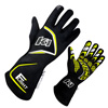 K1 Flight Adult Nomex Auto Racing Gloves - Blue, Flo. Yellow - Size 2XL