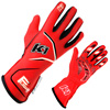 K1 Flight Adult Nomex Auto Racing Gloves - Red - Size XL