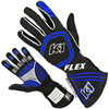 K1 Flex Youth Nomex Auto Racing Gloves- Black, Blue - Size 2XS