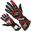 K1 Flex Youth Nomex Auto Racing Gloves- Black, Red - Size 2XS