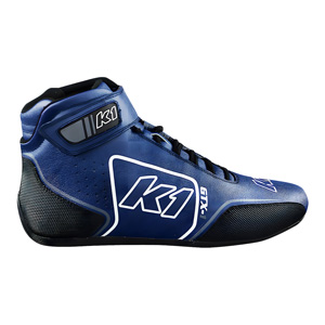 K1 GTX-1 Youth Soft Leather and Nomex Auto Racing Shoes- Navy Blue, Size 5