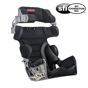 Kirkey Racing 93 Series 14 Inch Asphalt Seat Kit - Deluxe 18 degree Layback Containment Seat with Black Cover