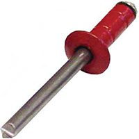 BSC 3/16" Diameter x 3/8" Grip x 3/8" Head Red Rivets - Box of 250