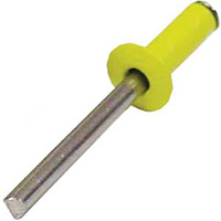 BSC 3/16" Diameter x 3/8" Grip x 3/8" Head Yellow Rivets - Box of 250