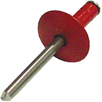 BSC 3/16" Diameter x 3/8" Grip x 5/8" Head Multi Grip Red Rivets - Box of 250