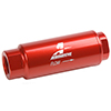 Aeromotive Filter, In-Line, 40-m Fabric Element, 3/8 “ NPT Port, Bright-Dip Red, SS Series, 1-1/4" OD