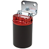 Aeromotive Filter, Canister, 10-Micron Fabric Element , 3/8" NPT Port, Bright-Dip Red Top / Black Cup, SS Series