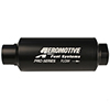 Aeromotive Filter, In-Line, 40-m Stainless Mesh Element, ORB-12 Port, Black Hardcoat Pro-Series, 2-1/2" OD