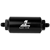 Filter, In-Line, 10-m Fabric Element, AN-06 Male, Bright-Dip Black, 2" OD