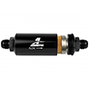 Aeromotive Filter, In-Line, 100-m Stainless Mesh Element, AN-10 Male, Bright-Dip Black, 2" OD