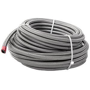 Hose, Fuel, PTFE, Stainless Steel Braided, AN-06 x 12'