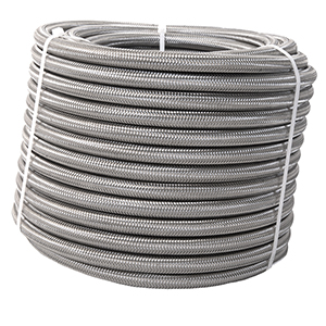 Hose, Fuel, PTFE, Stainless Steel Braided, AN-08 x 4'