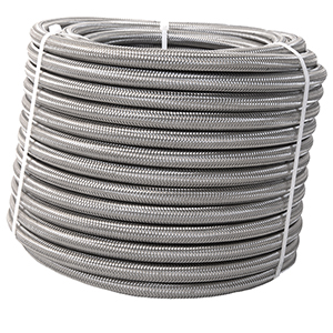 Hose, Fuel, PTFE, Stainless Steel Braided, AN-08 x 8'