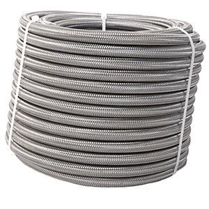 Hose, Fuel, PTFE, Stainless Steel Braided, AN-08 x 12'
