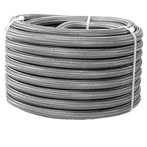 Hose, Fuel, PTFE, Stainless Steel Braided, AN-10 x 20'