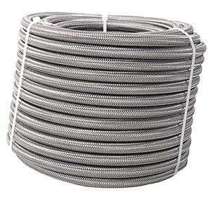 Hose, Fuel, PTFE, Stainless Steel Braided, AN-08 x 16'