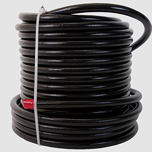 Hose, Fuel, PTFE, Stainless Steel Braided, Black Jacketed, AN-08 x 4'