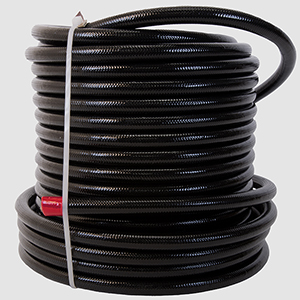 Hose, Fuel, PTFE, Stainless Steel Braided, Black Jacketed, AN-08 x 8'