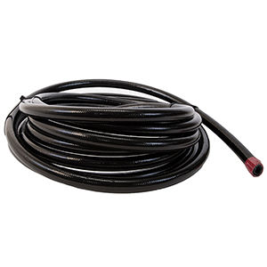 Hose, Fuel, PTFE, Stainless Steel Braided, Black Jacketed,  AN-10 x 4'