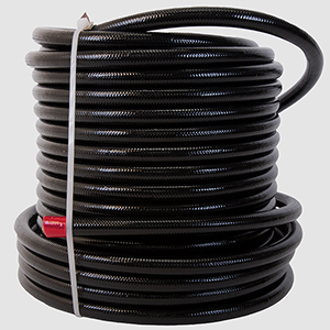 Hose, Fuel, PTFE, Stainless Steel Braided, Black Jacketed, AN-08 x 16'
