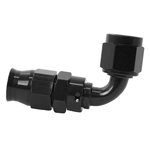 Hose End, PTFE, AN-06, 90¡, Black Anodized