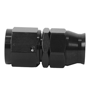Hose End, PTFE, AN-10, Straight, Black Anodized
