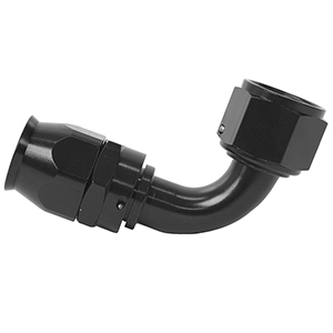 Hose End, PTFE, AN-12, 90¡, Black Anodized