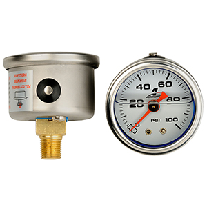 Aeromotive 0 to 100 psi Fuel Pressure Gauge