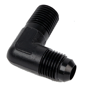 Fitting, Elbow 1/4"-MNPT to AN-08, 90-Deg, Black