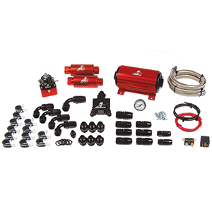 Aeromotive 17125 A1000 EFI Fuel System:  (P/N 11101 pump, 13101 reg., (2) filters, hose, hose ends, fittings, and wiring kit).