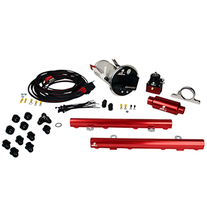 Aeromotive 17332 System, 05-09 Mustang GT, 18677 Elim, 14130 5.0L 4V Rails, 16307 Wire Kit & Misc. Fittings