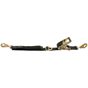 Ratcheting Tie Down Strap With Built-in Axle Strap (Twist Hook)