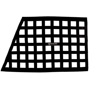 Window Net Ribbon Style Angled Black SFI