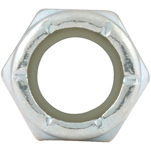 Thin Hex Nuts With Nylon Insert 3/8"-24
