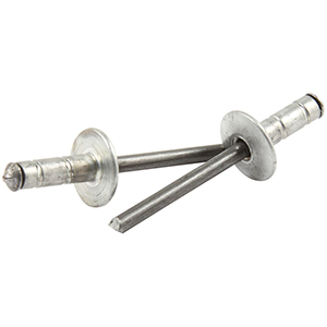 3/16" Medium Head Multi-Grip Rivets Steel Mandrel Silver