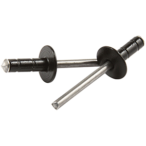 3/16" Medium Head Multi-Grip Rivets Steel Mandrel Black