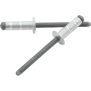 3/16" Small Head Multi-Grip Rivets Steel Mandrel Silver