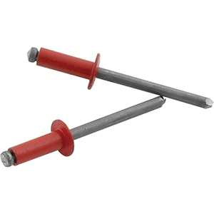3/16" Small Head Rivets Steel Mandrel Red