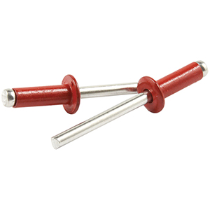 3/16" Small Head Rivets Aluminum Mandrel Red