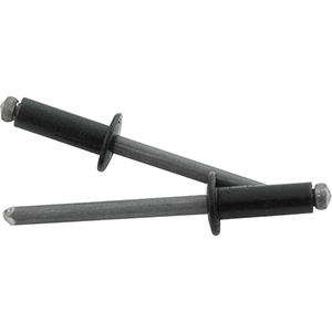 3/16" Small Head Rivets Steel Mandrel Black