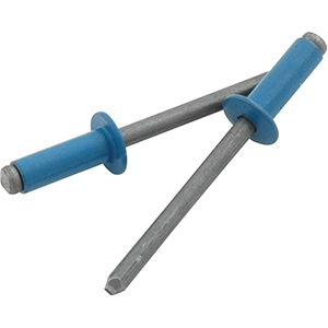 3/16" Small Head Rivets Steel Mandrel Pepsi Blue