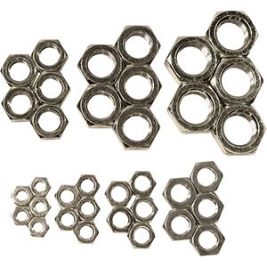 Steel Jam Nut Assortment LH