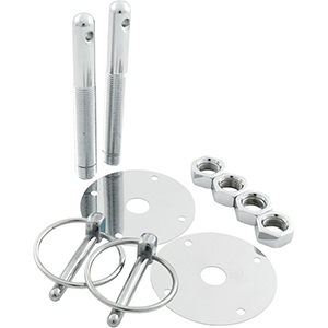 Steel Hood Pin Kit with 1/4" Flip-Over Clips