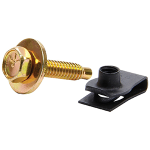 Body Bolt Kit With Clips, Gold Bolts