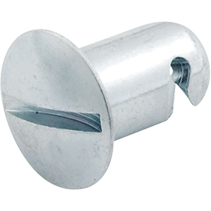 Steel Oval Head Fasteners 7/16" x .550" Long Steel Silver