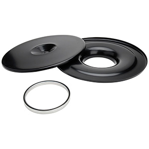 Aluminum 14" Flat Air Cleaner Kit Black