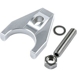 Aluminum Distributor Hold Down Chevy Clear