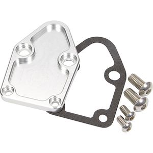 Fuel Pump Block-Off Plate SBC Clear